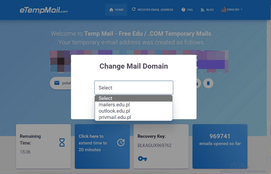 eTempMail 免費臨時.edu電子郵件信箱