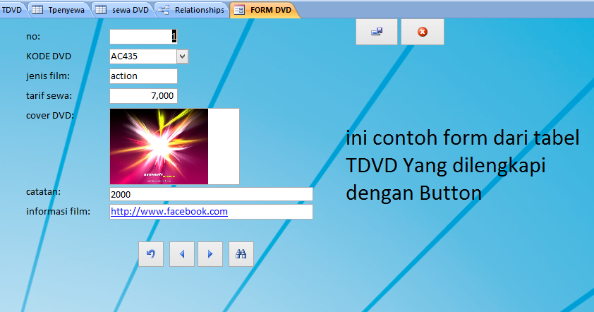 Cara membuat tabel, query dan form pada MS access 2007 