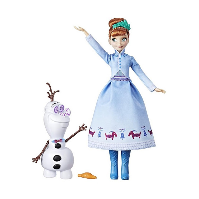 Poupées Disney La Reine des Neiges, joyeuses fêtes avec Olaf : Anna et Olaf.