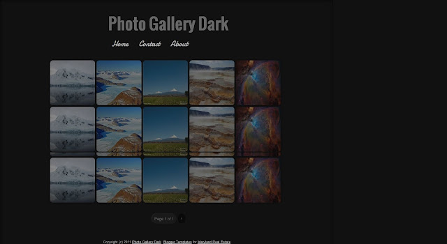 free blogger gallery template photo gallery dark