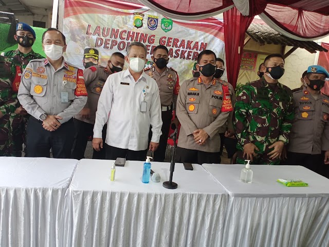 Polres Launching Gerakan Depok Bermasker