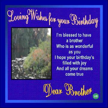 Happy Birthday Greetings and Cards: Birthday gifts for your Brother