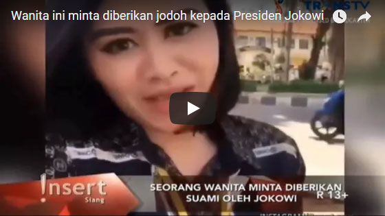 Wanita ini minta diberikan jodoh kepada Presiden Jokowi