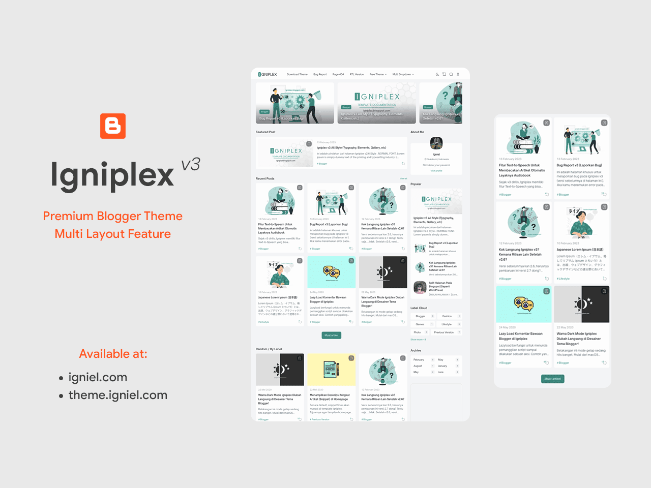 Download Igniplex Premium Blogger Theme