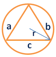 area of Triangle inscribed in a cirle