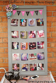 DIY Chalkboard Instagram Photo Display from Serenity Now! #plaidcrafts and #marthastewartcrafts