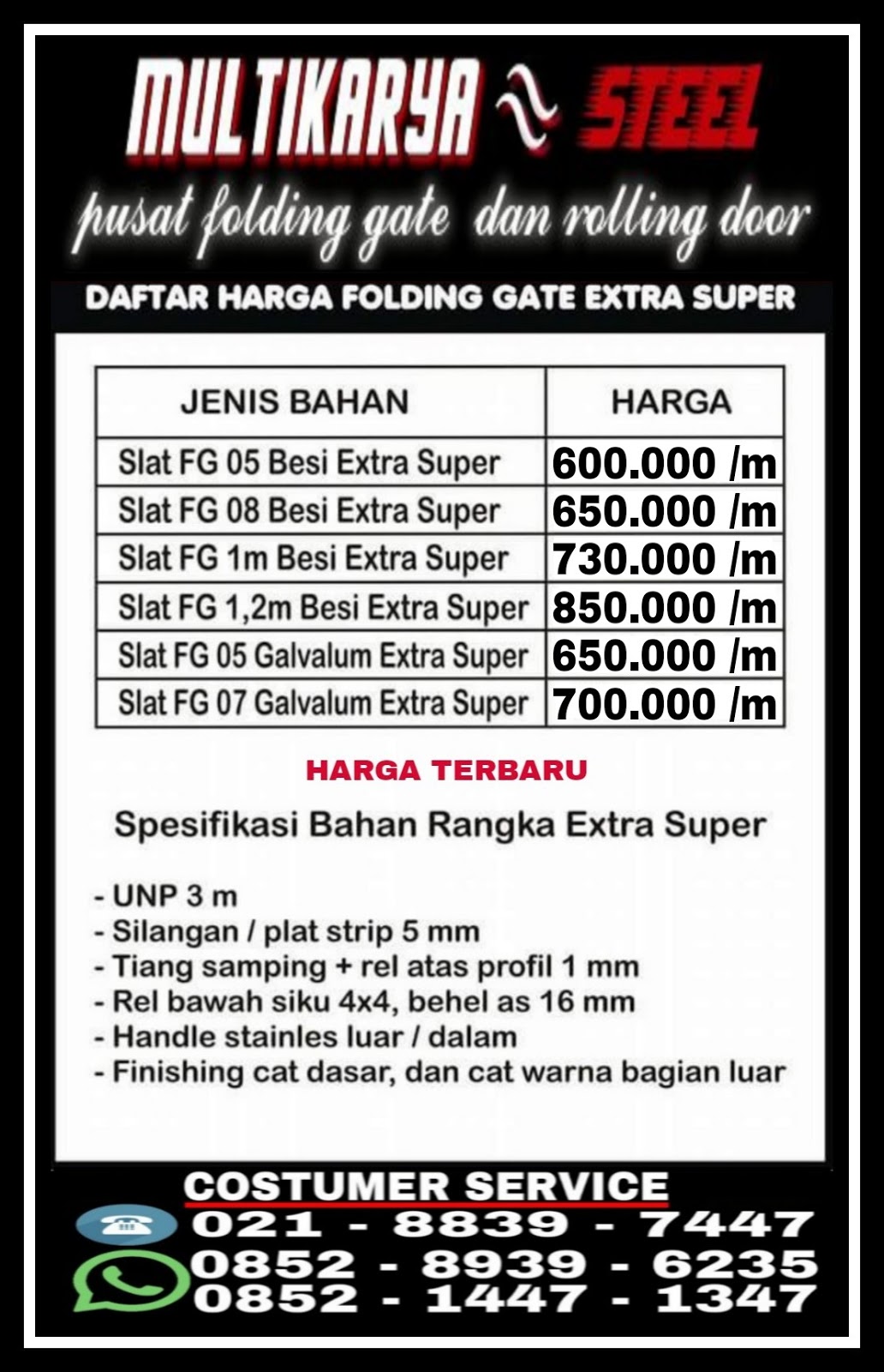 Daftar Harga  Kusen Aluminium Dan Kaca  Batam  Murah 