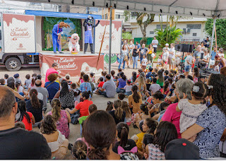 Estação Chocolate’ anima famílias na praça Olímpica