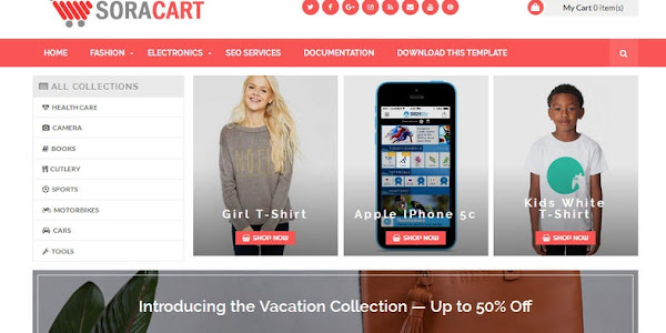 SoraCart eCommerce Blogger Template