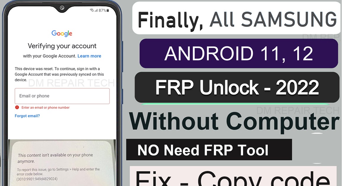 Master Samsung Tool FRP Bypass Android 8-9-10-11-12 [[ TESTED Samsung A6 ]]  