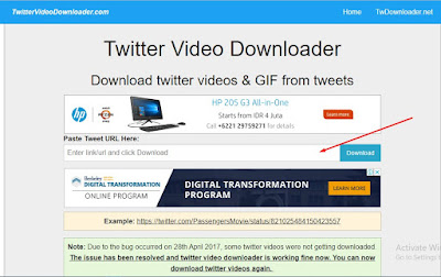 cara mendownload video di twitter lewat laptop