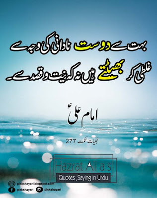 Hazrat Ali Quotes in Urdu