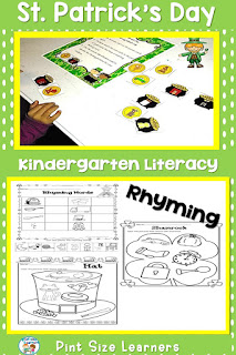 St. Patrick's Day Activities for Kindergarten | March Math & Literacy Centers  Engage your kindergarten students in learning about St. Patrick's Day holiday with these math and language arts activities and centers. Your students will love the included non-fiction book for learning about this Irish holiday. Great for building background knowledge through a read aloud or whole class reading. Your students will love reading on their own with the simplified student reader. Follow-up the reading with St. Patrick's Day Literacy Center Activities and Worksheets focusing on rhyming, beginning sounds, counting, addition and writing. The activities in this St. Patrick's Day Unit are perfect for independent centers, small group instruction, morning work, whole class practice or create an entire day of Green Irish Fun to celebrate St. Patrick's Day!