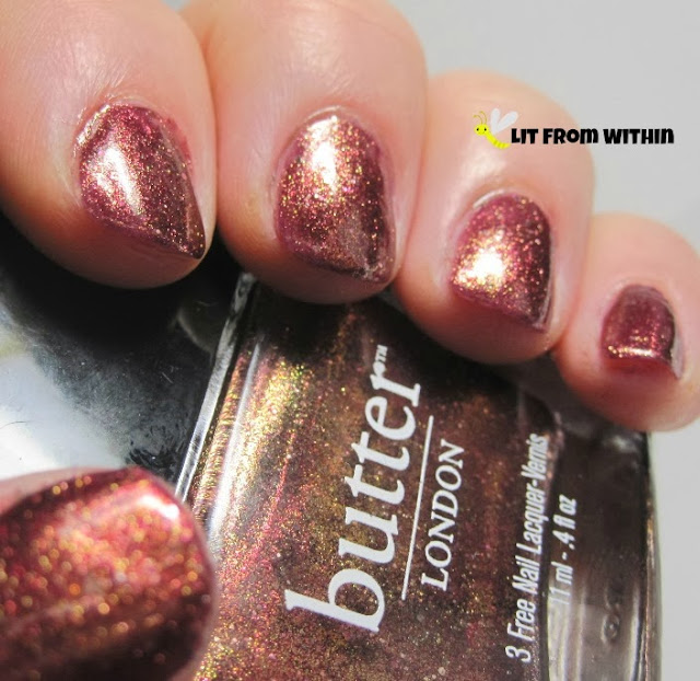 amazingly beautiful coppery-wine opaque glitter