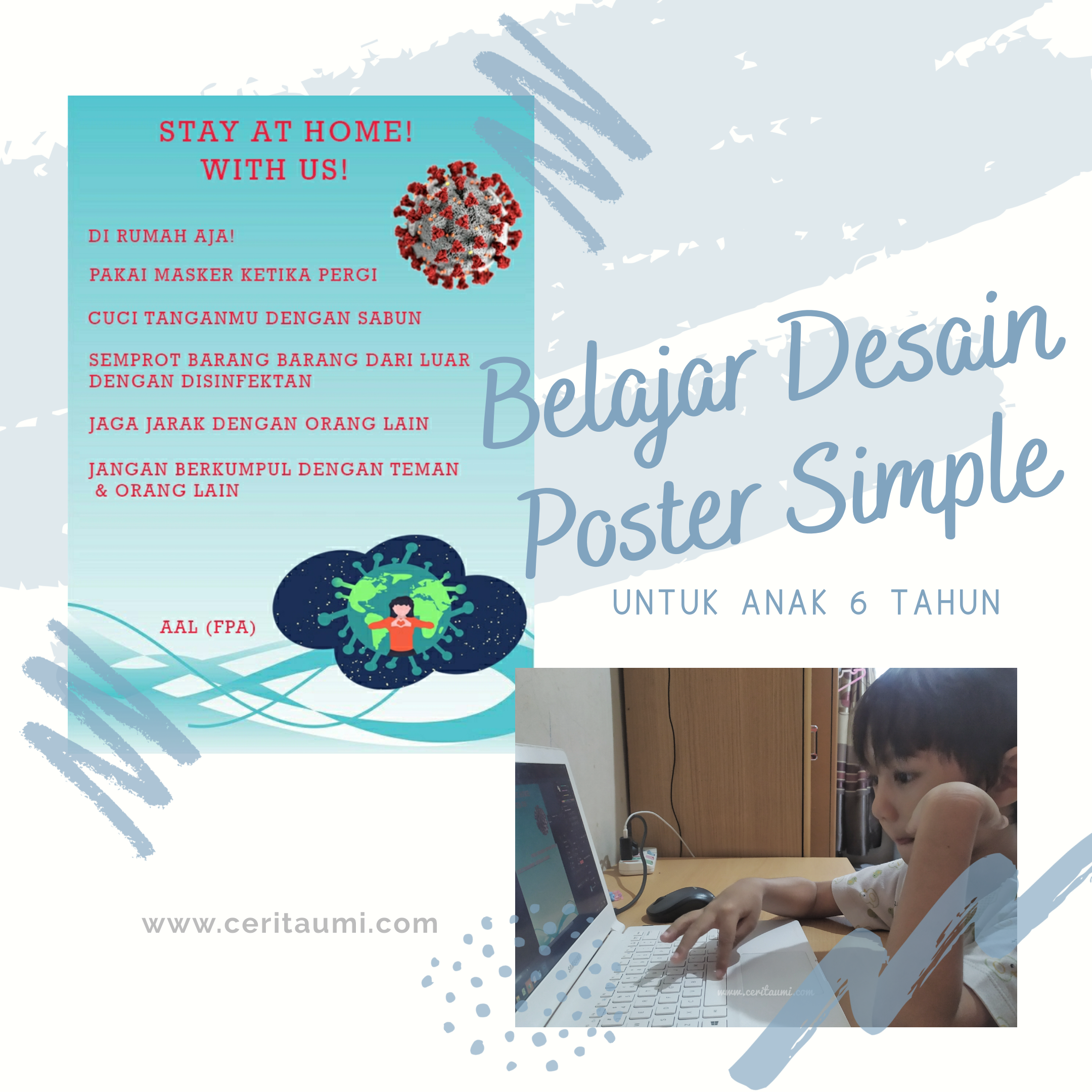 Belajar Desain  Poster  Simple Untuk Anak 6 Tahun 