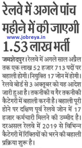 1.53 lakh recruitment will be done in the next five months in railways notification latest news update 2022 in hindi