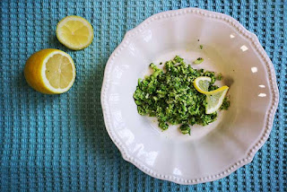 dietnattule. Cuscús de brócoli con vinagreta de limón, rico en ácido fólico, vitamina C y vitamina A