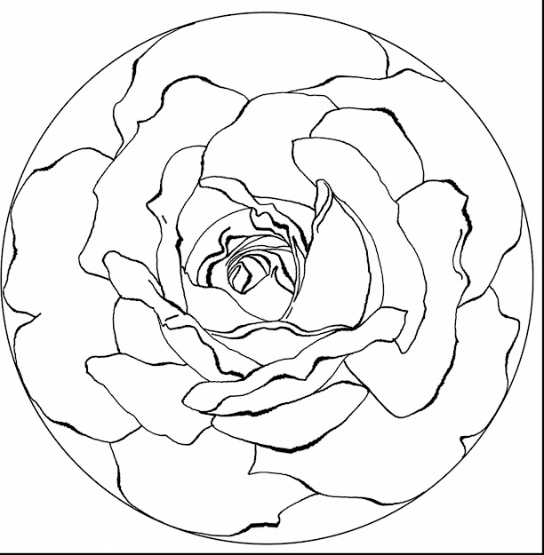 Wonderful Printable Rose Mandala Coloring Pages With Mandala Coloring Page  And Mandala Coloring Pages Turtles