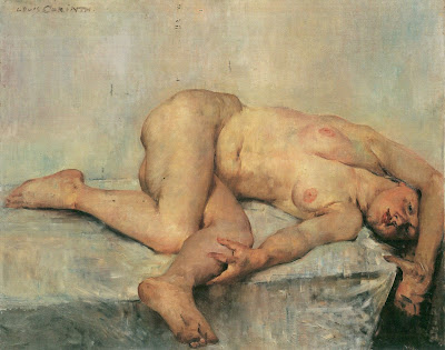 Lovis Corinth - Nu féminin couché,1907.  