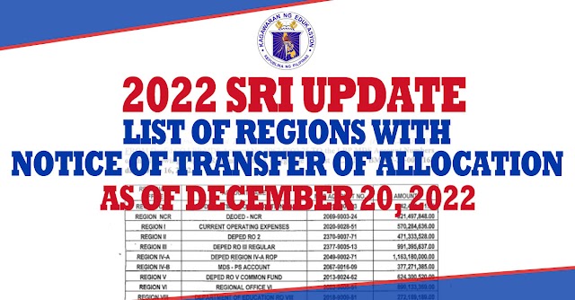 2022 SRI Update | Notice of Transfer of Allocation