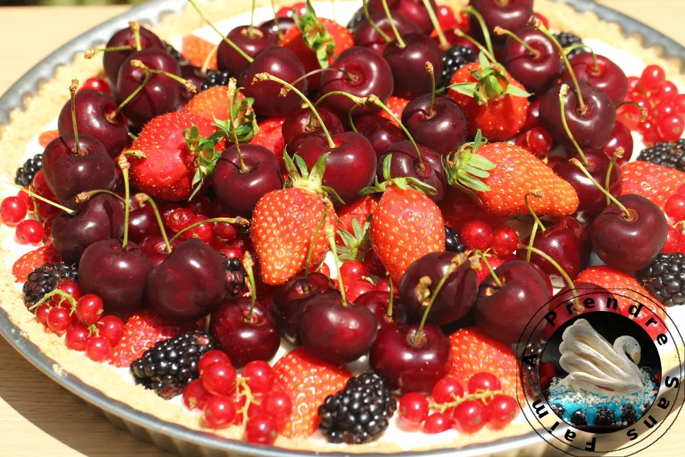 Tarte aux fruits et mascarpone sans cuisson