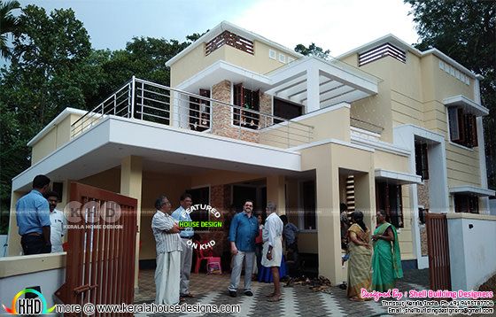 1958 sq-ft finished house with its 3d rendering