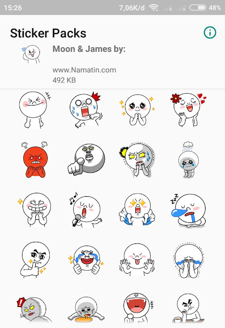 Stiker Wa Moon & James