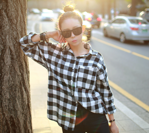  Checkered Button Down Shirt