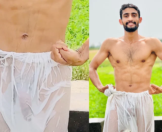 Pakistan Men Bathing in Tube Well - How to take Bath as Adult Men - Foreskin - Glans of Penis
