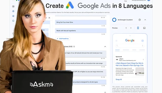 Google Ads Automatically Creating Ads Assets in 8 Languages: eAskme