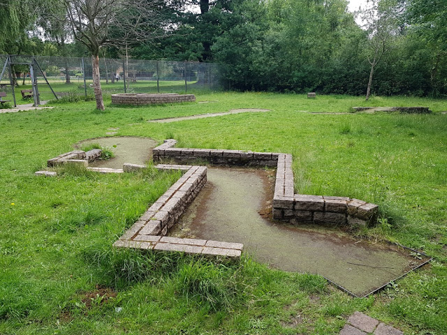 The abandoned Crazy Golf course at Wythenshawe Park