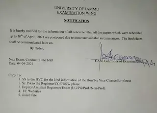 jammu University order