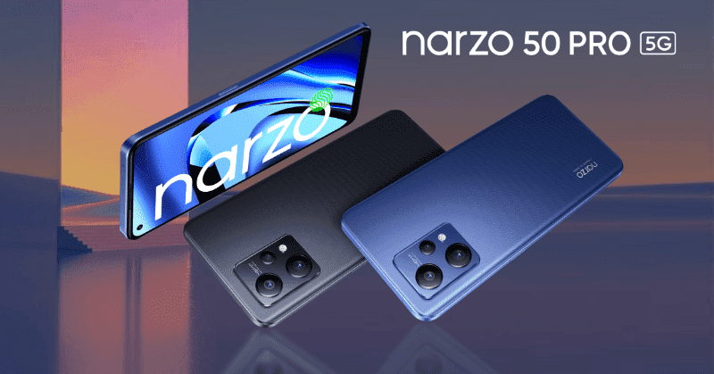 narzo 50 Pro 5G front and back view