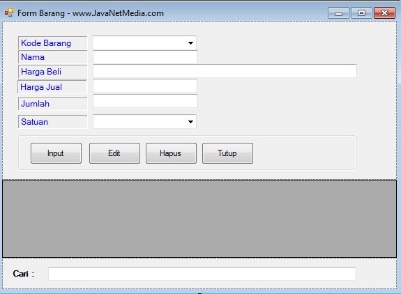 Memunculkan Item Database di ComboBox - VB .Net