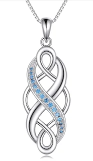 Irish jewelry for women Material:Blue Cubic Zirconial with solid 925 sterling silver and high-quality 3-layer 18k white gold plating,tarnish resistant, nickel-free, lead-free, cadmium-free