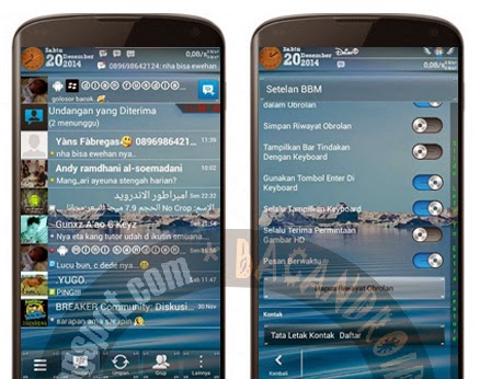 Download BBM Mod Update Transparan Dual Keyboard