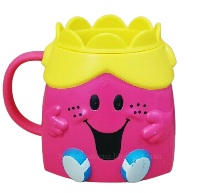 McDonalds Mr Men Little Miss Cups 2021 Happy Meal Toys Australia and New Zealand Little Miss Chatterbox Cup