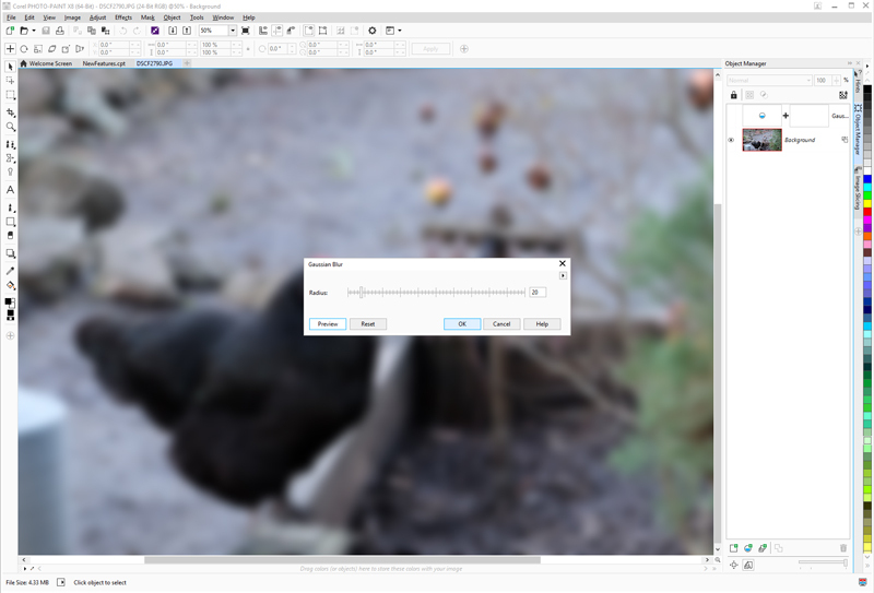 CorelDRAW X8 - Gaussian Blur Feature