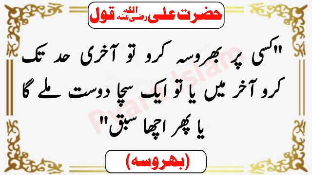 Hazrat Ali Quotes In  Urdu/Hindi