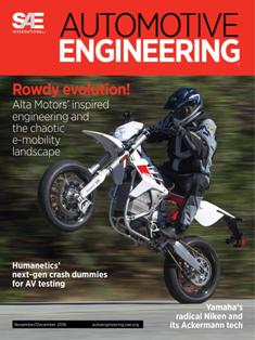 Automotive Engineering 2018-10 - November & December 2018 | ISSN 2331-7639 | TRUE PDF | Mensile | Professionisti | Meccanica | Progettazione | Automobili | Tecnologia
Automotive industry engineers and product developers are pushing the boundaries of technology for better vehicle efficiency, performance, safety and comfort. Increasingly stringent fuel economy, emissions and safety regulations, and the ongoing challenge of adding customer-pleasing features while reducing cost, are driving this development.
In the U.S., Europe, and Asia, new regulations aimed at reducing vehicle fuel consumption/CO2 are opening the door for exciting advancements in combustion engines, fuels, electrified powertrains, and new energy-storage technologies. Meanwhile, technologies that connect us to our vehicles are steadily paving the way toward automated and even autonomous driving.
Each issue includes special features and technology reports, from topics including:  vehicle development & systems engineering, powertrain & subsystems, environment, electronics, testing & simulation, and design for manufacturing