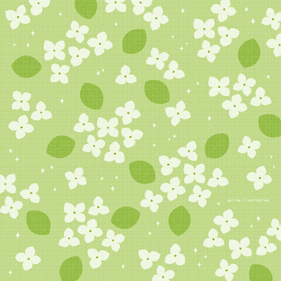 【charming】花柄のおしゃれでシンプルかわいいイラストましかく(正方形)壁紙・背景