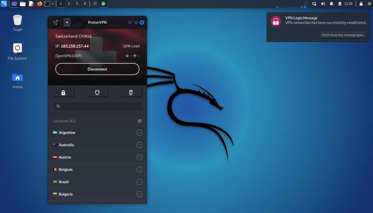 Is there any free VPN for Kali Linux?