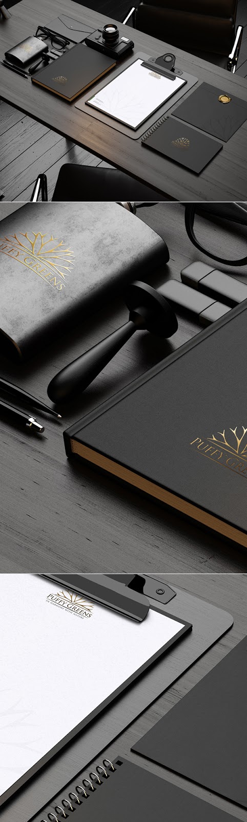 Download Free Mockup PSD 2018 - Dark Stationery Mockup PSD Free Download