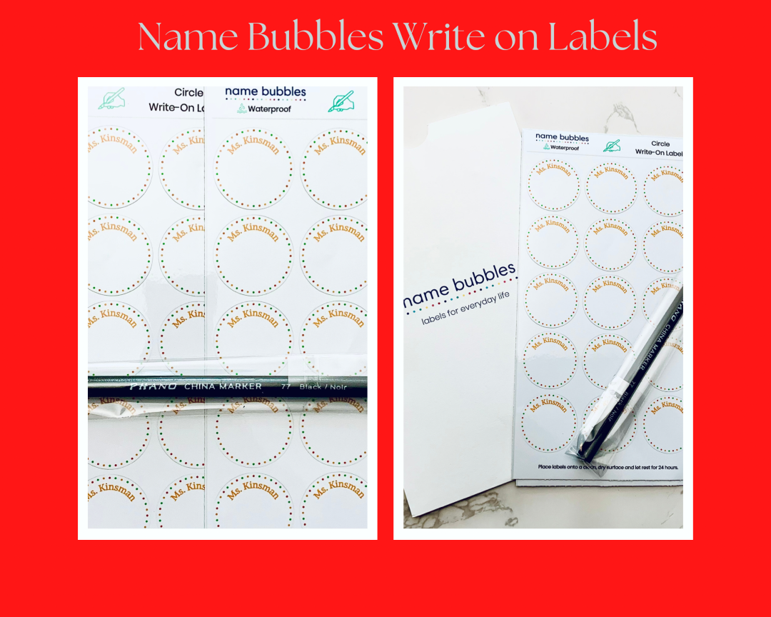 Name Bubbles write on labels