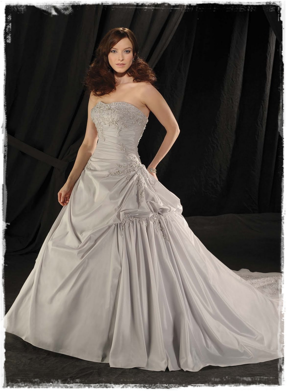 silver wedding dresses