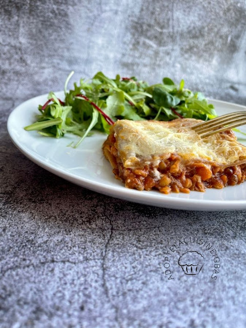 Lasagnes bolognaise de lentilles - Recette facile - IG bas