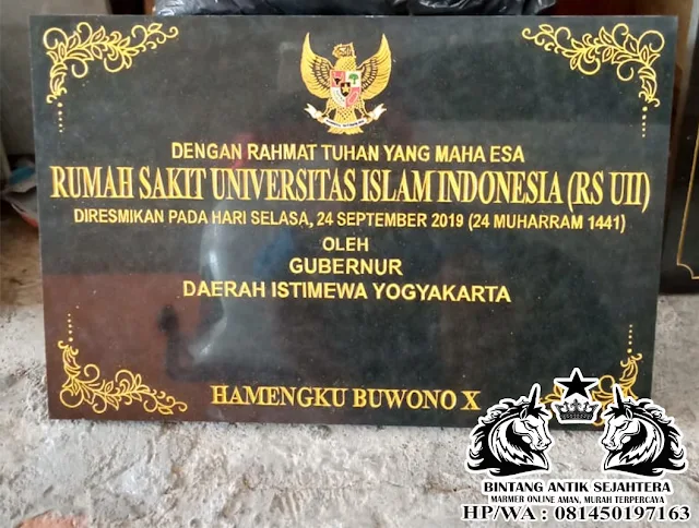 Model Prasasti Granit Peresmian Proyek