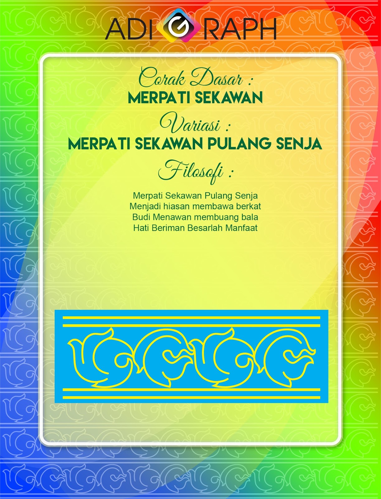 VECTOR MOTIF MELAYU CORAK  MERPATI SEKAWAN Adhigraph