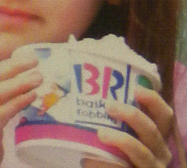 Baskin Robbins Logo. Notice how the logo is front