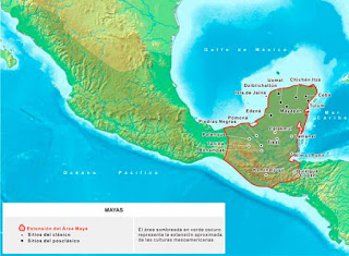 Ubicación de los mayas